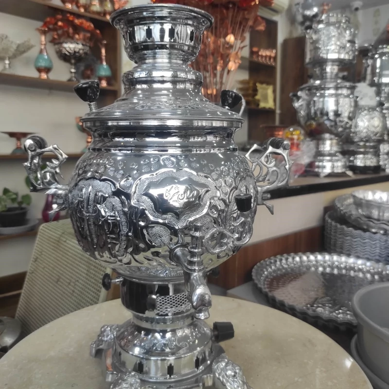 سماور 8کروی گازی قلم کاری